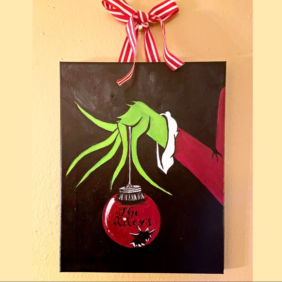 Customizable Grinch Hanging Paintings 11x14